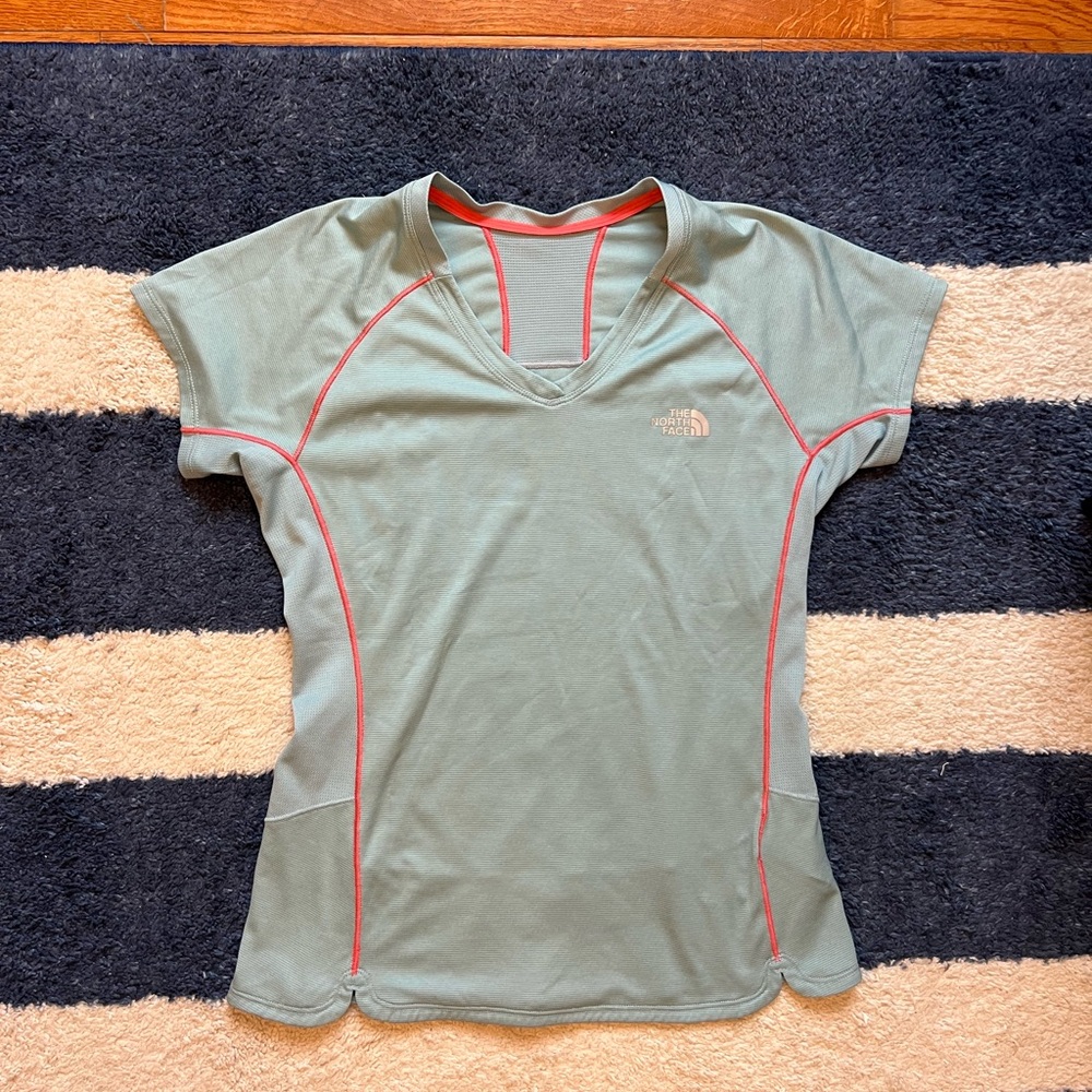 North Face Women's Tee with Coral Accents